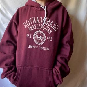 grand canyon burgundy hoodie
